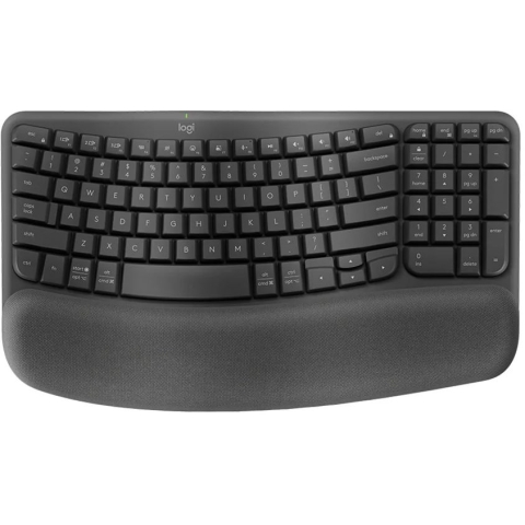 Logitech WAVE KEYS 人體工學鍵盤 (美式英文) (石墨灰)